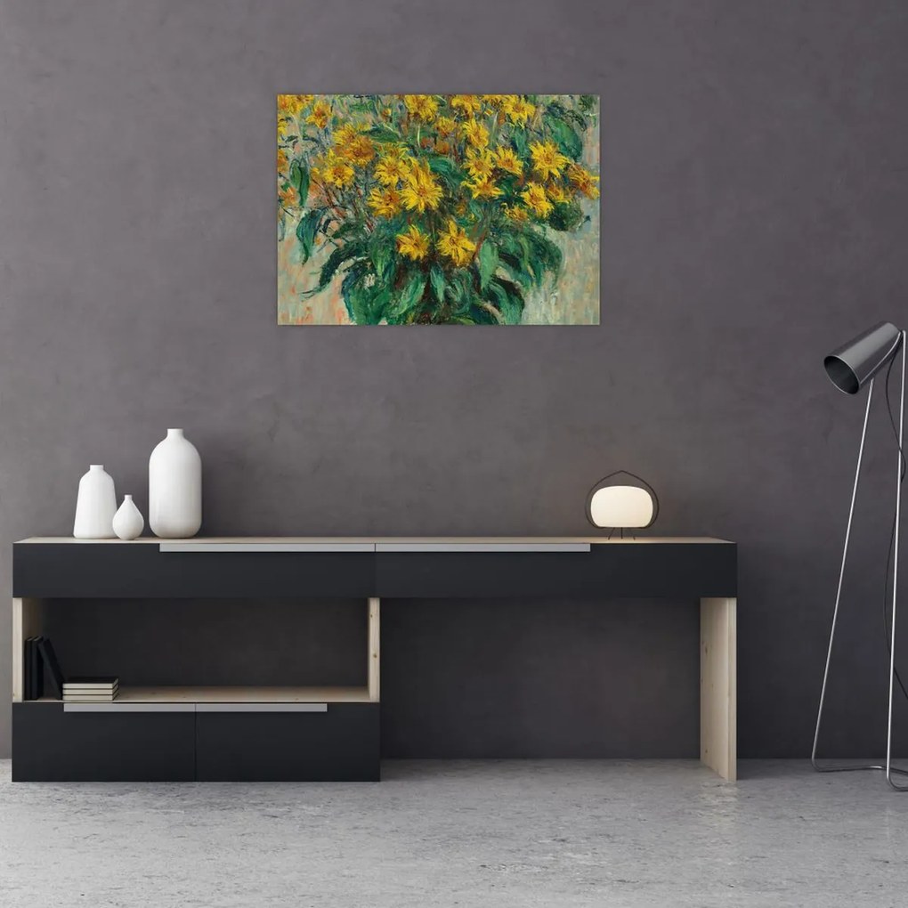 Obraz - Claude Monet, Jerusalem Artichoke Flowers, reprodukcje (70x50 cm)