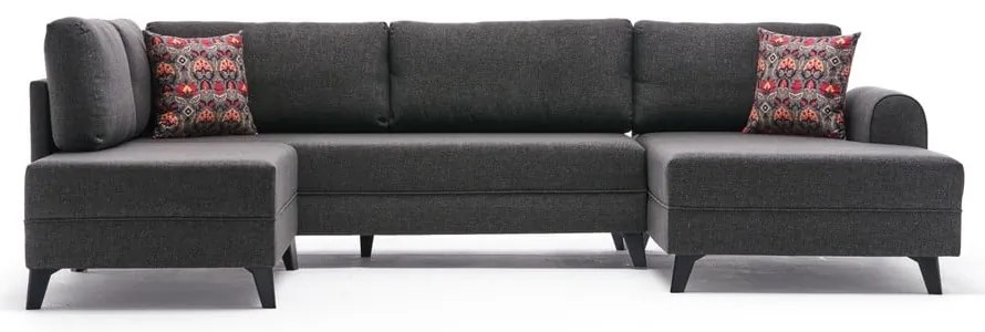 Antracytowy narożnik (w kształcie litery U) Belen – Balcab Home