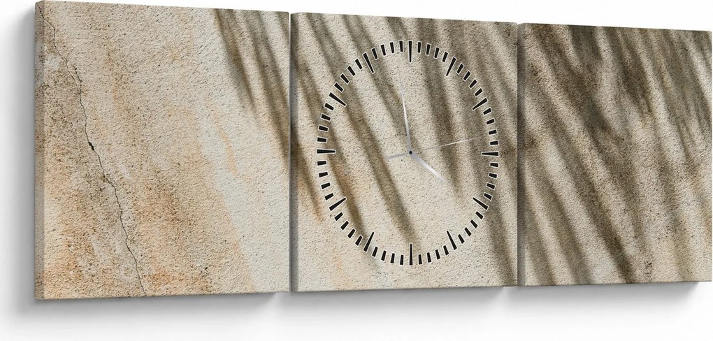 Obraz - Cienie (z zegarem) (90x30 cm)