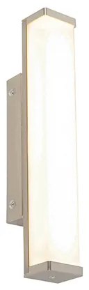 Lampa ścienna do łazienki stalowa 32 cm w tym LED IP44 - Cascada Nowoczesny Oswietlenie wewnetrzne