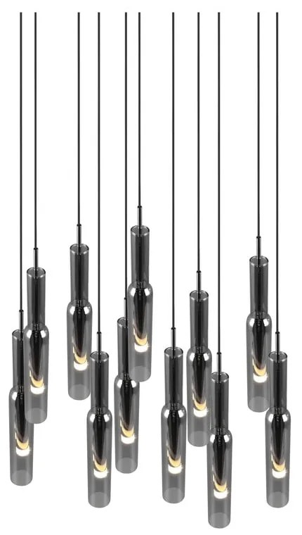 Lampa wisząca LED w kolorze srebra ze szklanym kloszem ø 50 cm Lucent – Trio Select