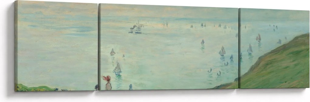 Obraz - Henri Fantin-Latour, Cliffs at Pourville, reprodukcje (170x50 cm)