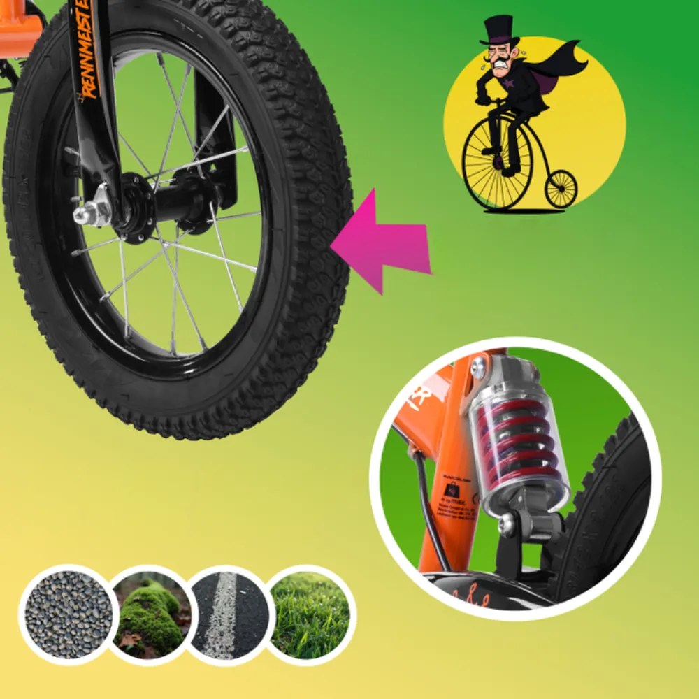 Rowerek biegowy QUIDO, od 3 lat, pomarańczowa Rennmeister