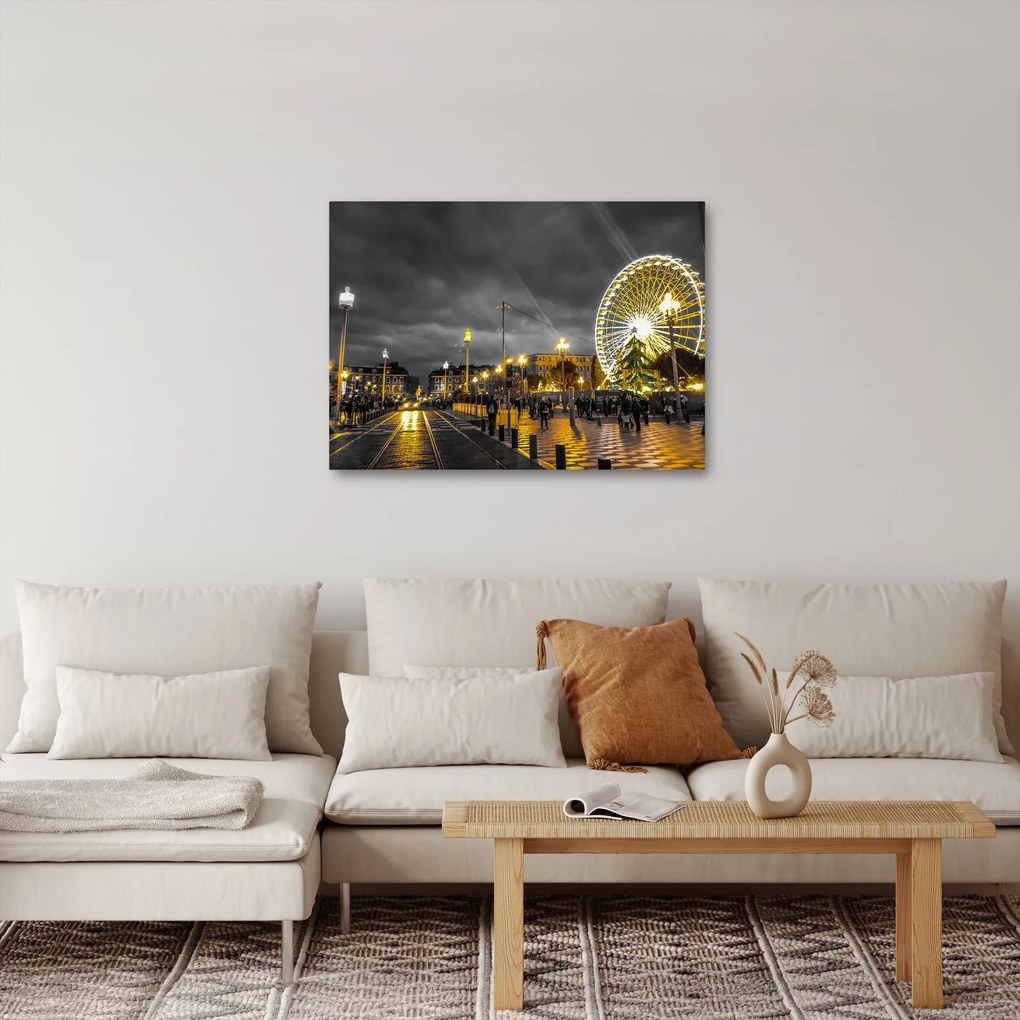 Obraz diabelskiego młyna o zmierzchu (70x50 cm)