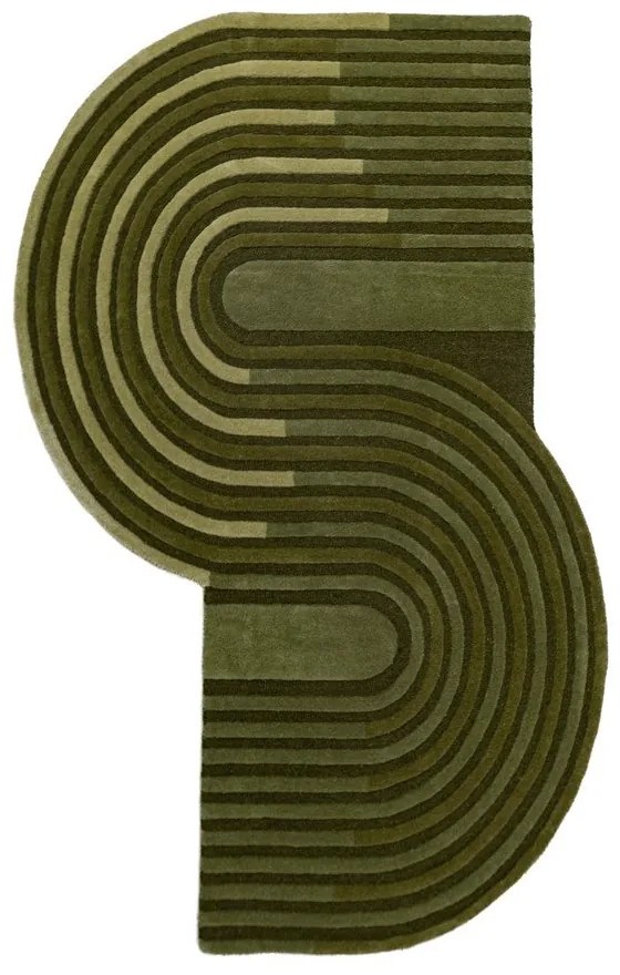 Zielony wełniany dywan tkany ręcznie 200x290 cm Conway Retro – Flair Rugs