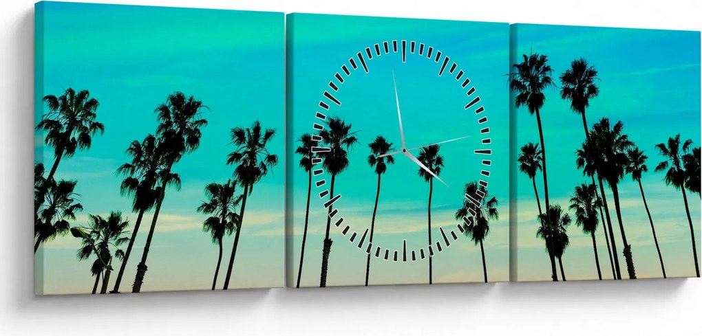 Obraz - Kalifornia (z zegarem) (90x30 cm)