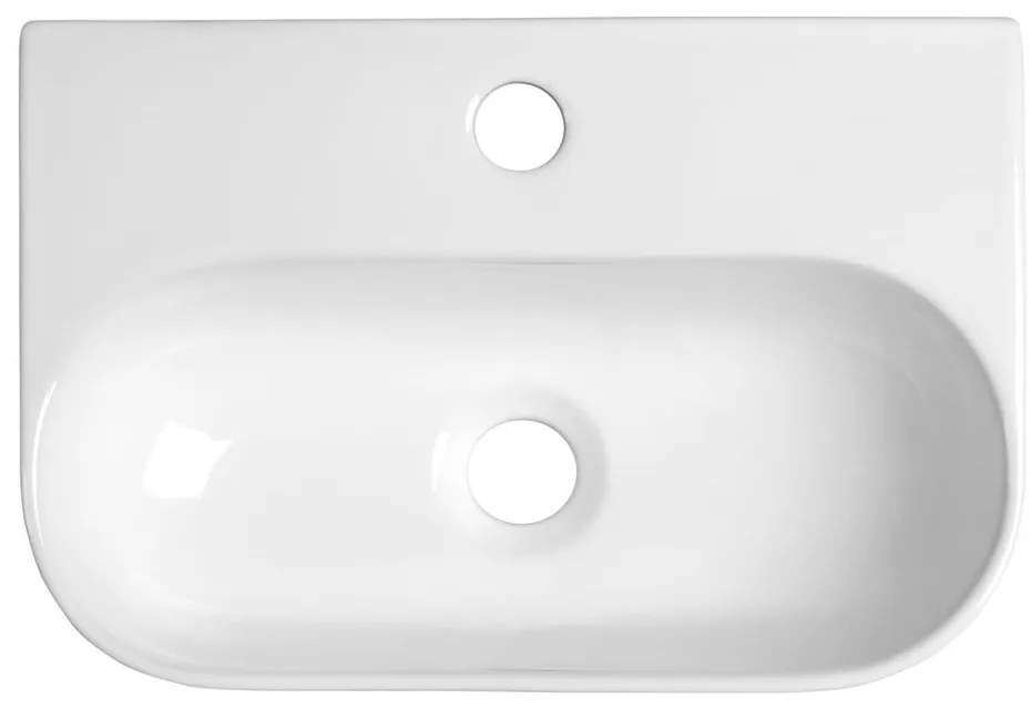 Biała ceramiczna umywalka 42x29 cm Nerissa – Sapho