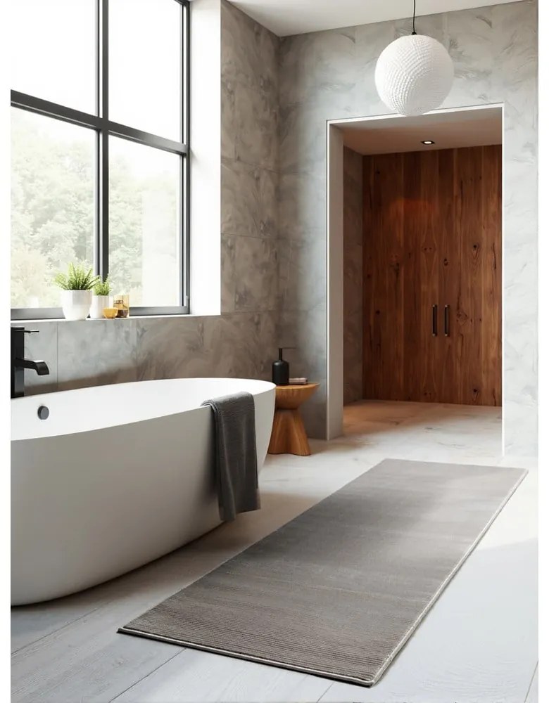 Antracytowo-kremowy chodnik 80x240 cm Perles Dolomite – Elle Decoration