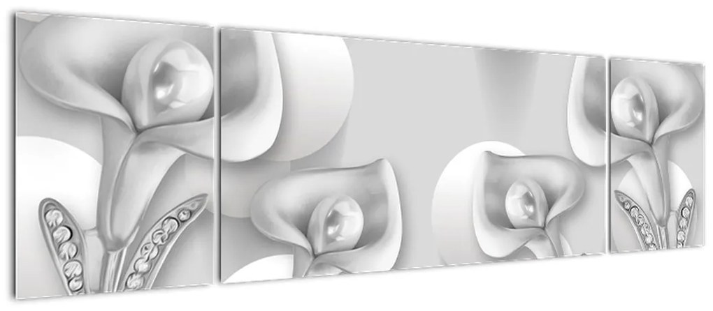 Obraz - kwiatowy wzór (170x50 cm)