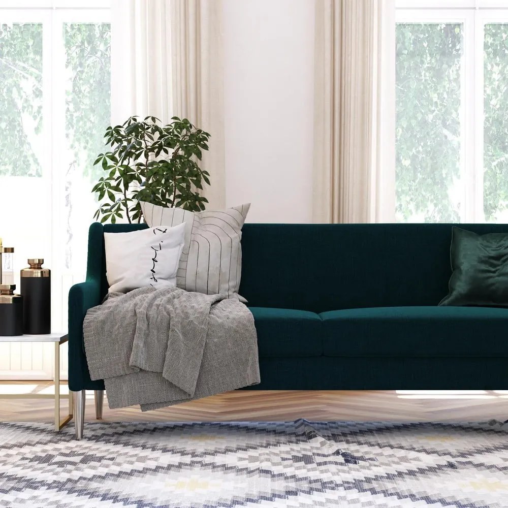 Niebieska sofa 190 cm Virginia – CosmoLiving by Cosmopolitan