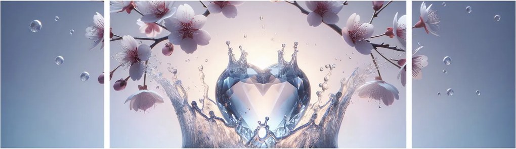 Obraz - Diamentowe serce (170x50 cm)