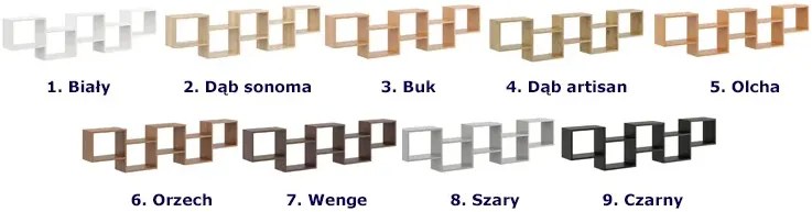 Szara minimalistyczna półka wisząca - Azerto