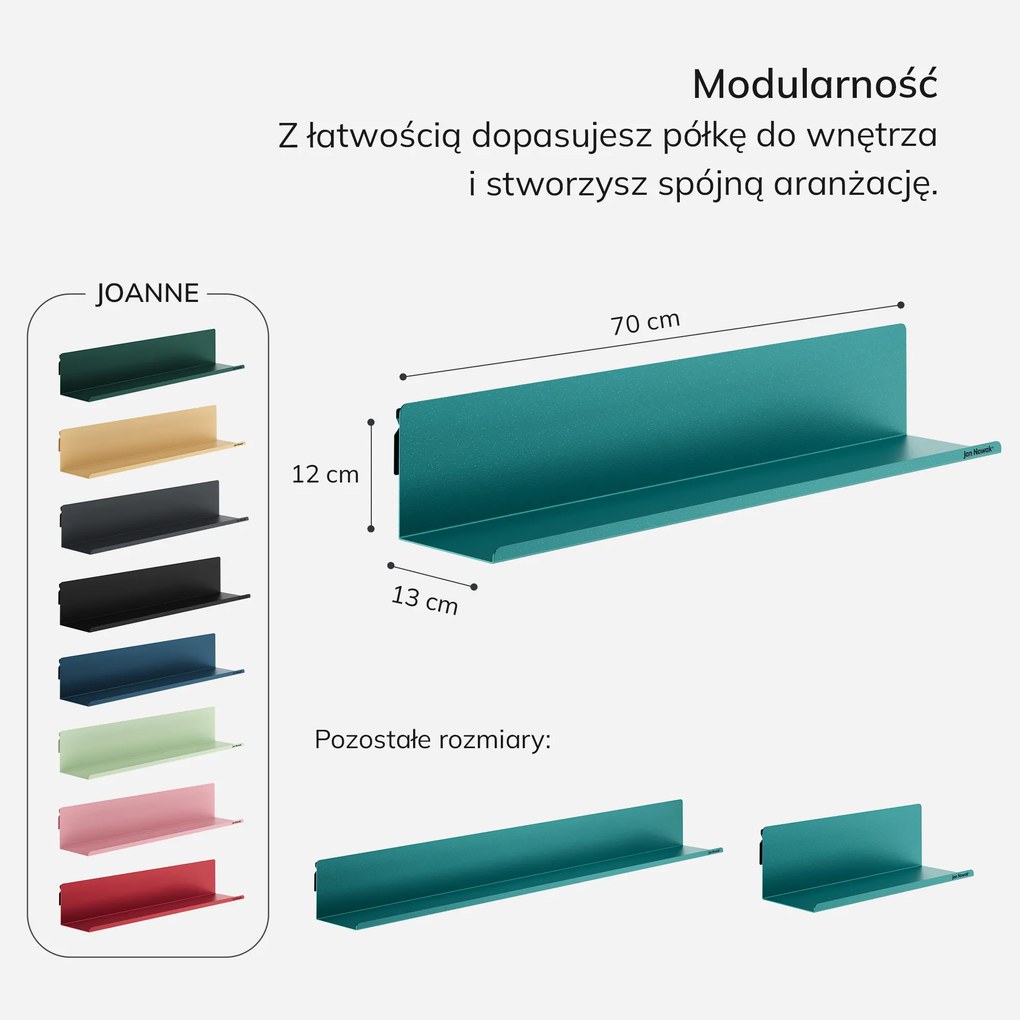 Półka wisząca metalowa morska, 700 mm: JOANNE Modern