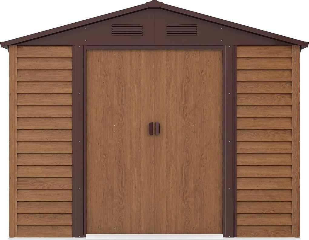Altana ogrodowa z ocynkowanej stali z efektem drewna - 6,62 m² - ARSEGO