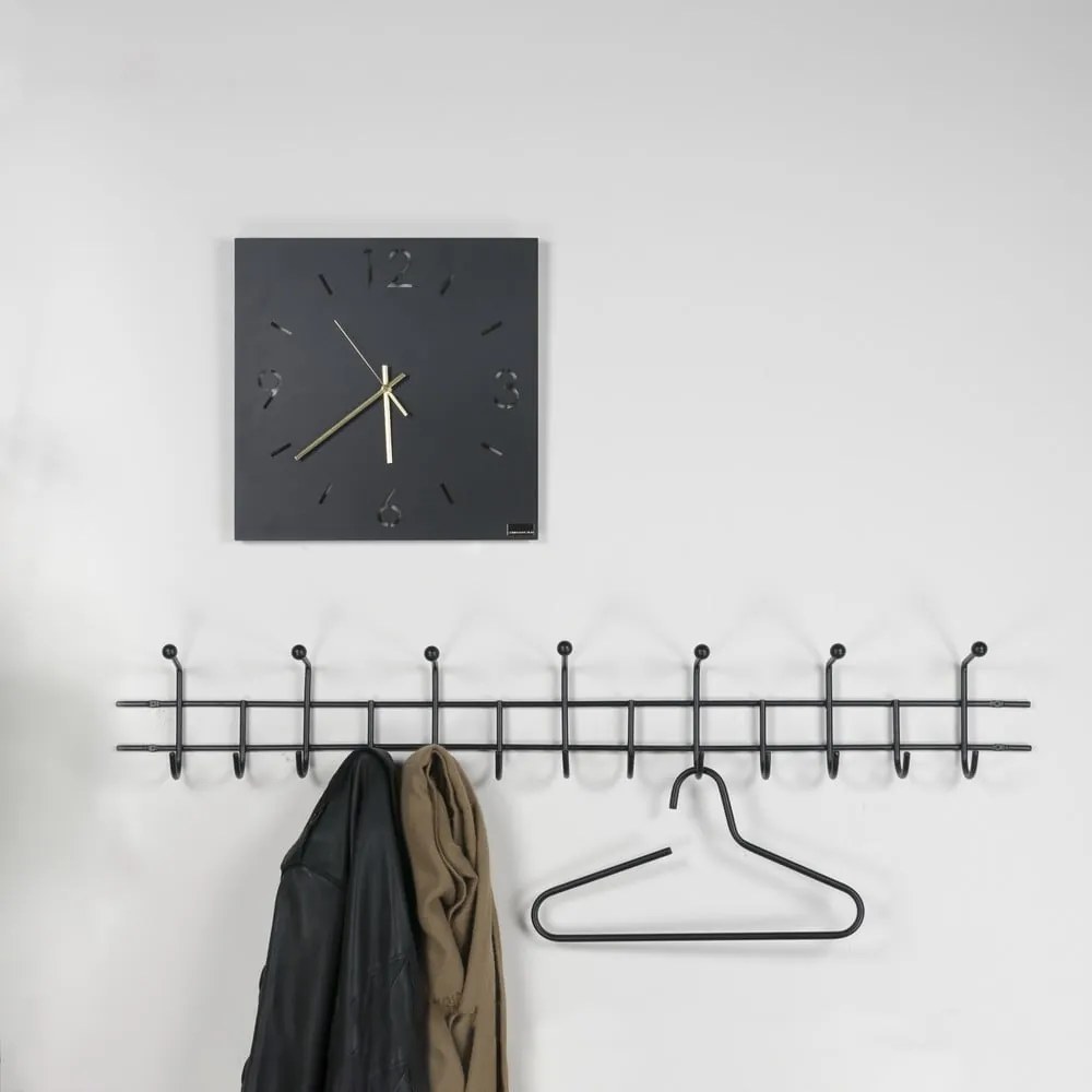 Czarny metalowy wieszak ścienny 119 cm Barato – Spinder Design