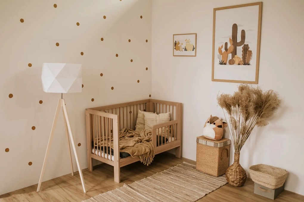 Łóżeczko dziecięce Olivia 120x60 z funkcją sofki, kolor buk