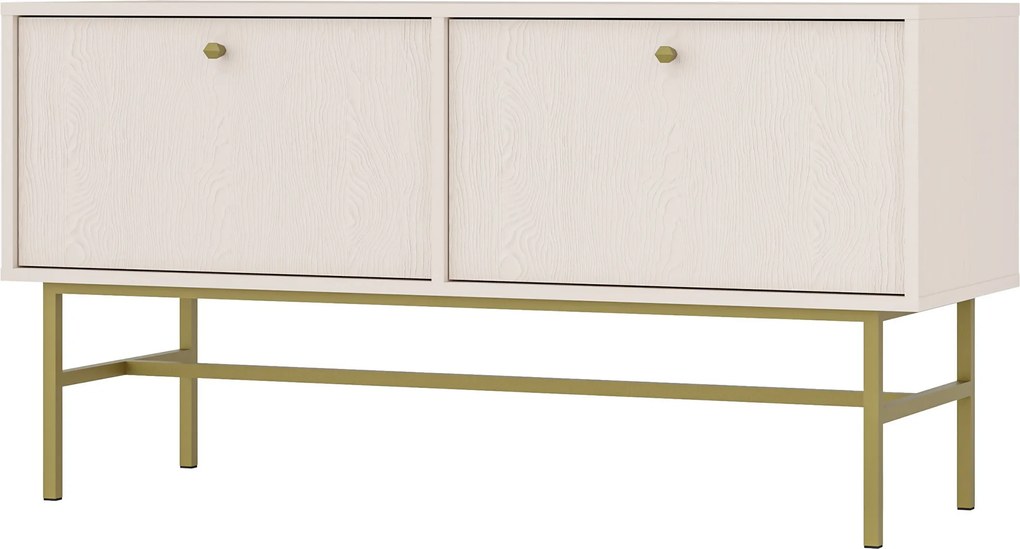 Szafka RTV stojąca TORINO 120,6 cm do Salonu pod Telewizor - Odcienie beżu