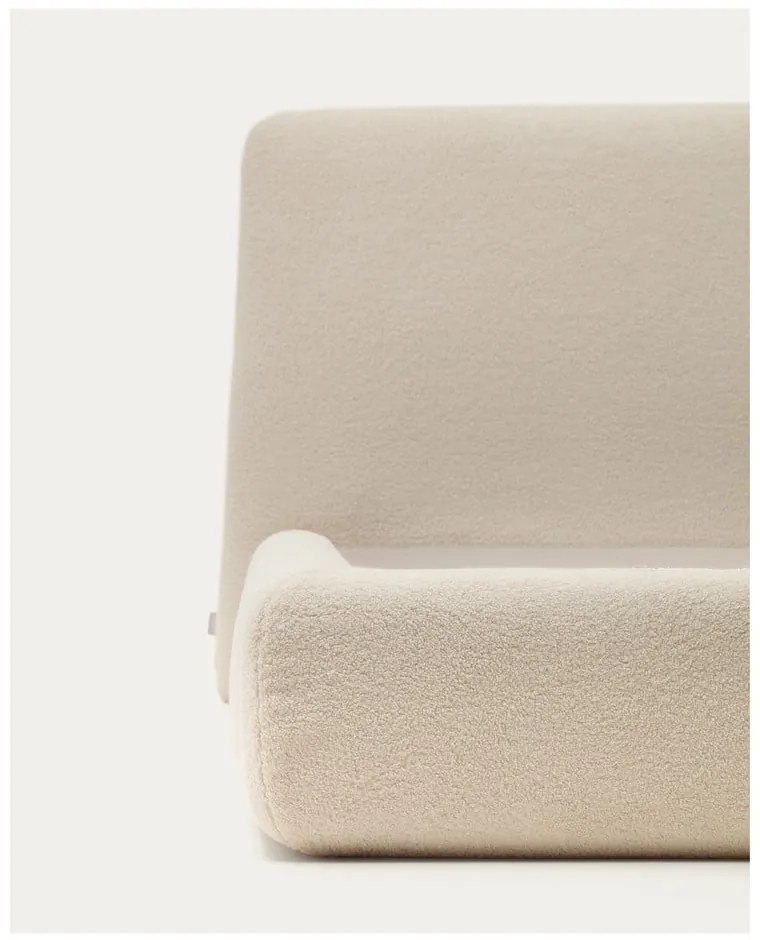 Beżowe tapicerowane łóżko dwuosobowe 180x200 cm Martina – Kave Home