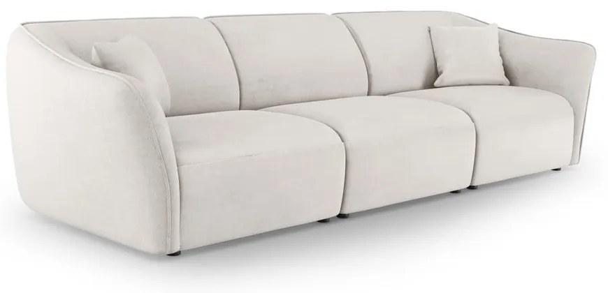 Biała sofa z materiału bouclé 292 cm Tokyo – Cosmopolitan Design