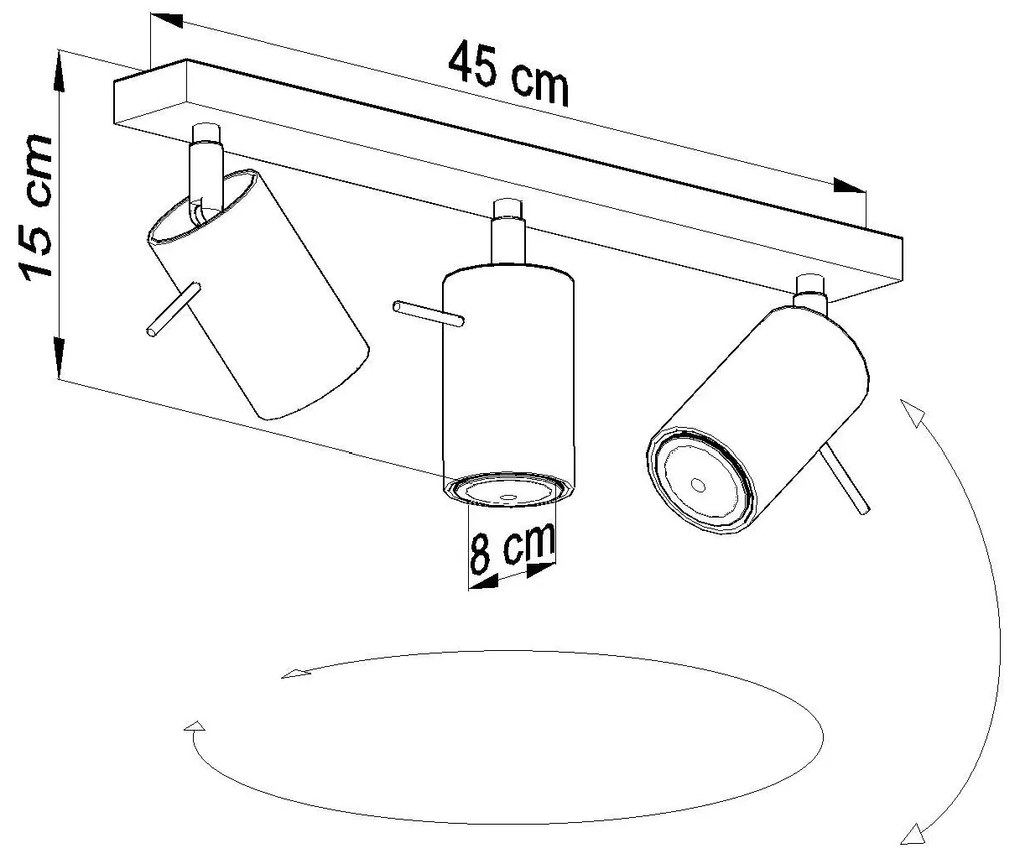 Minimalistyczny plafon LED A2-R80