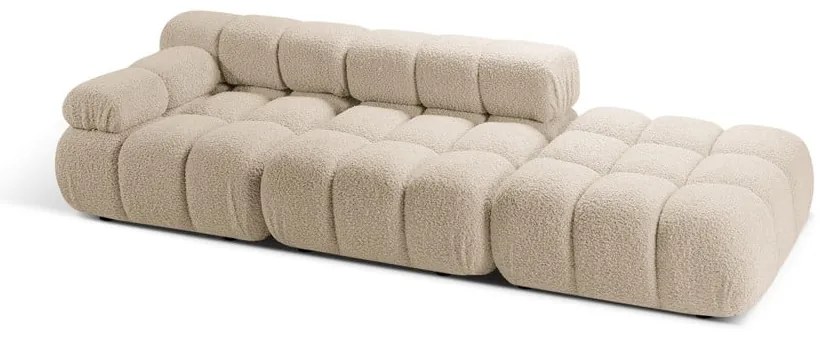 Beżowa sofa modułowa z materiału bouclé 288 cm Bellis – Micadoni