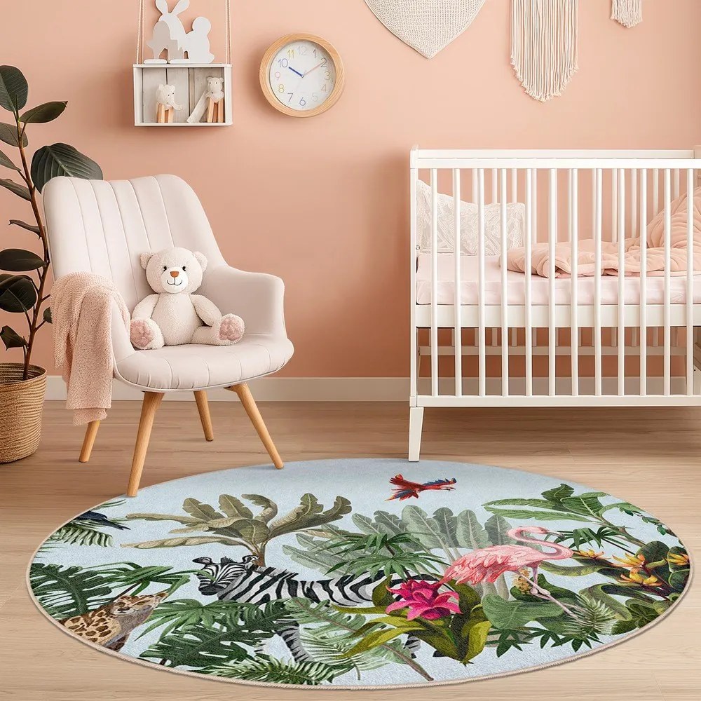Dywan dziecięcy odpowiedni do prania ø100 cm Jungle – Mila Home