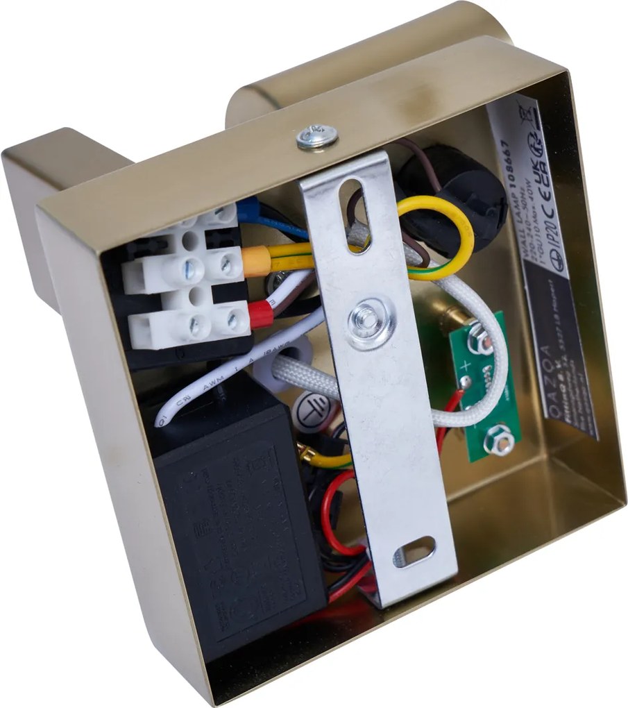 Nowoczesny kinkiet złoty z USB-C z możliwością przechylania - Rex