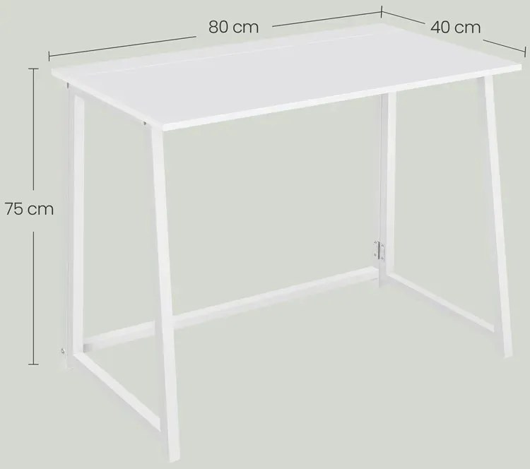 Białe minimalistyczne biurko składane M3-D77