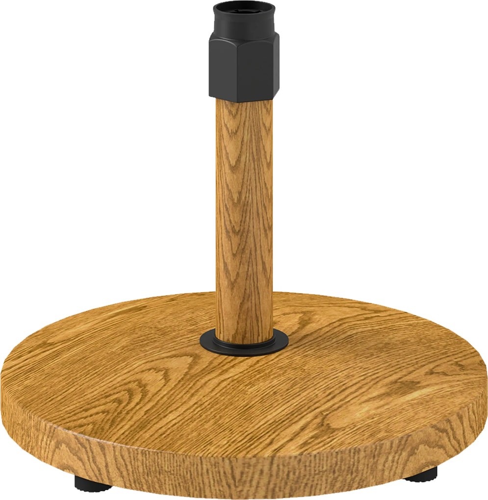 Outsunny Stojak na parasol ogrodowy z betonu na kółkach, mobilna baza na parasol, metal, beton, naturalne drewno