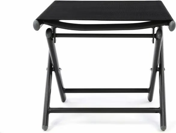 Aluminiowy stołek ogrodowy - składany czarny