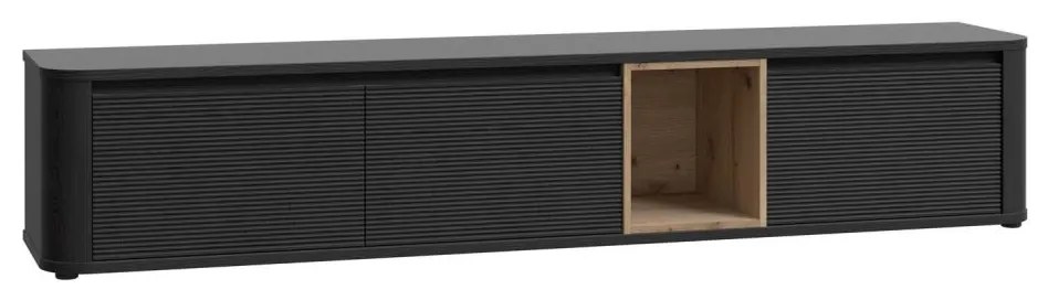 Szafka RTV INAR czarna/brązowa