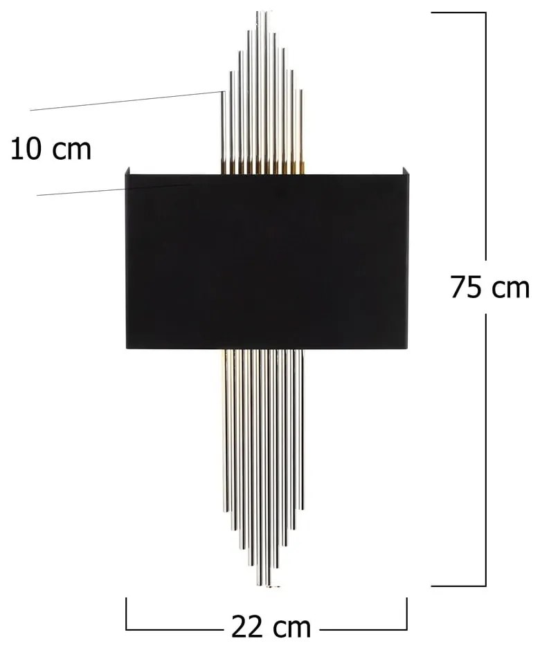 Kinkiet w czarno-srebrnym kolorze – Opviq lights