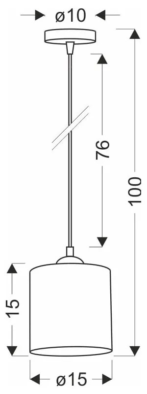 Jasnobrązowa lampa wisząca z rattanowym kloszem ø 15 cm Legno – Candellux Lighting