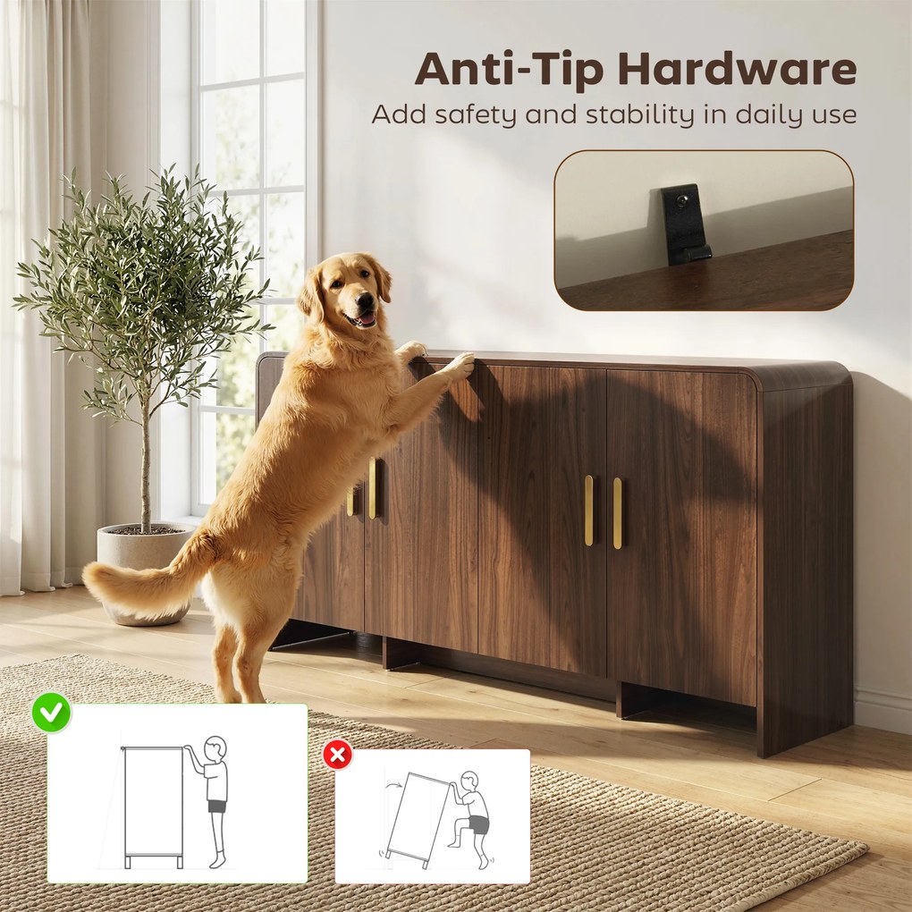 HOMCOM mit arbeitsplatte küchenschränke vorratsschrank schrank küchenkommode küchen esszimmer tv-kommode | Aosom PL