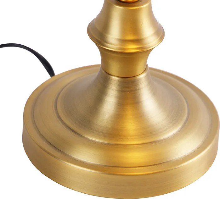 Inteligentna lampa bankierska brązowa ze szkłem bursztynowym z WiFi A60 - Banker