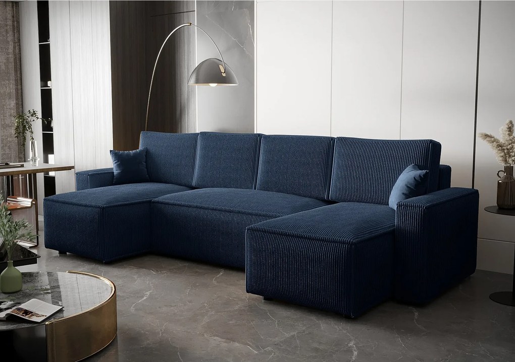 BEDANTE Narożnik AMBRO U Poso 05 z funkcją spania i pojemnikiem, kształt U, rozkładana sofa