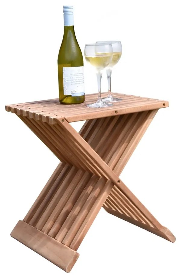 Stolik ogrodowy z litego drewna tekowego 29x39 cm Fani – Garden Pleasure