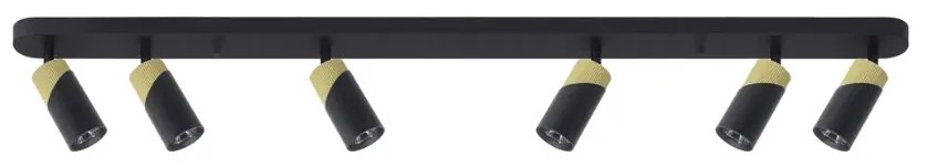 Czarna lampa sufitowa podłużna K1-M57