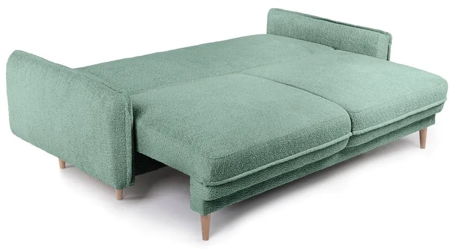 Zielona rozkładana sofa z materiału bouclé 215 cm Patti – Bonami Selection