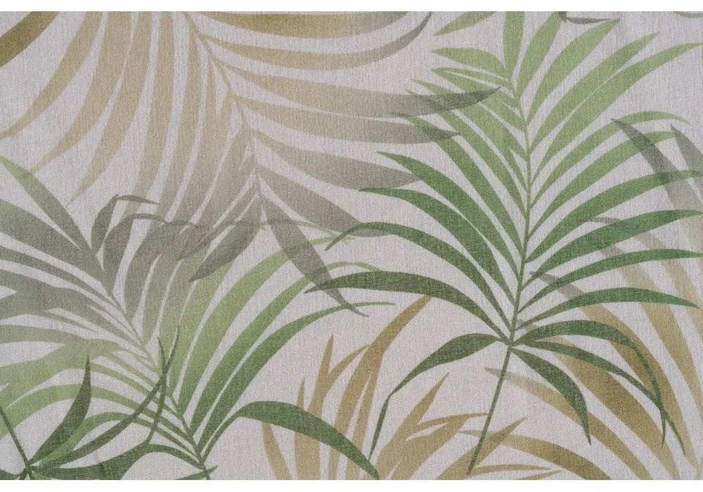 Zielono-beżowa firanka 300x260 cm Palmas – Mendola Fabrics