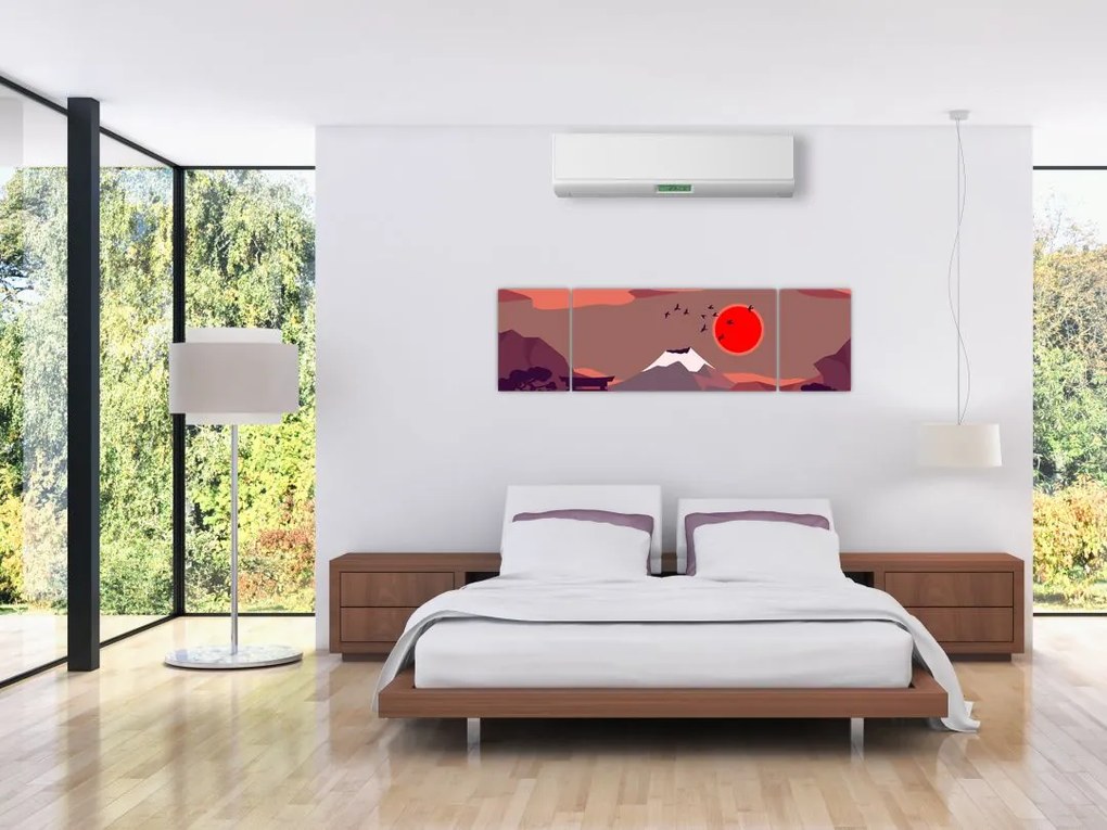 Obraz - Ilustracja góry Fuji (170x50 cm)