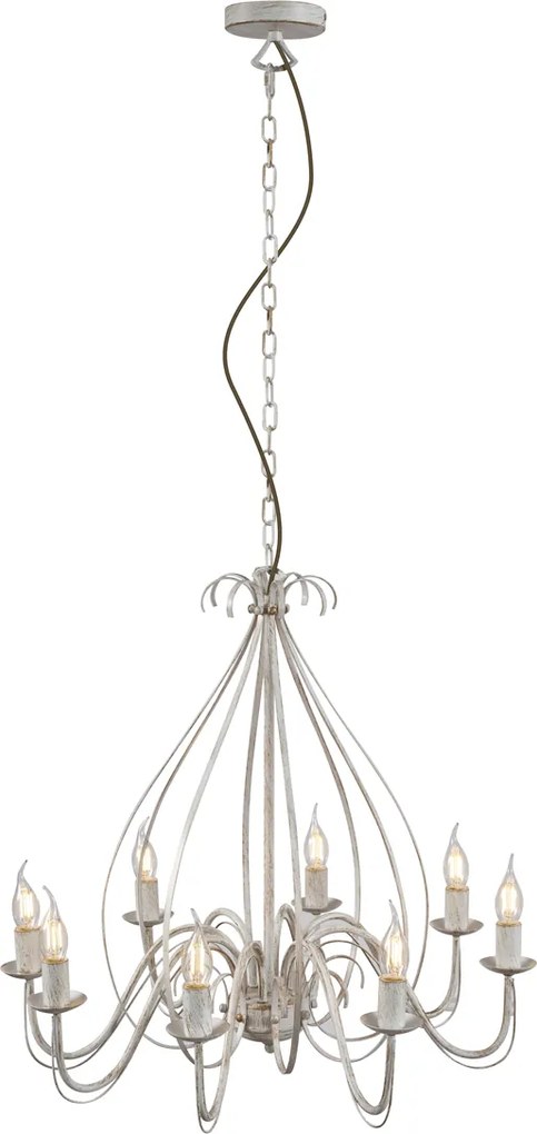 Klasyczny żyrandol kremowy 8-punktowy - Giuseppe