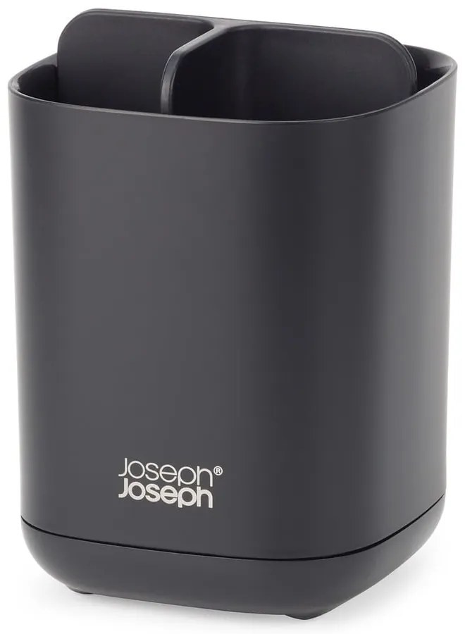 Czarny plastikowy kubek na szczoteczki do zębów EasyStore – Joseph Joseph