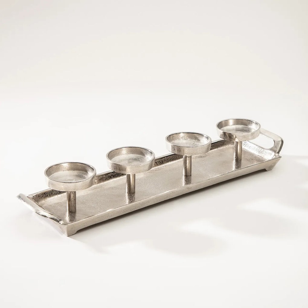 Świecznik Silver Line 49x12x8 cm