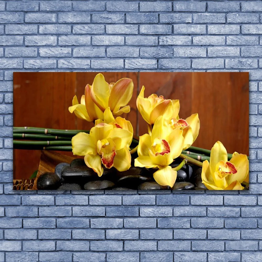Obraz canvas na ścianę Fioletowa Orchidea w Detalu