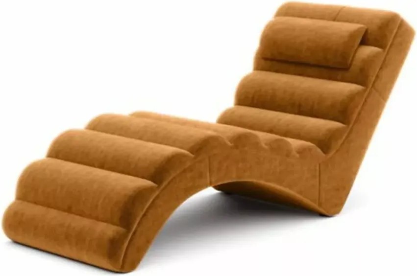 Nowoczesny szezlong Mimi z poduszką chesterfield