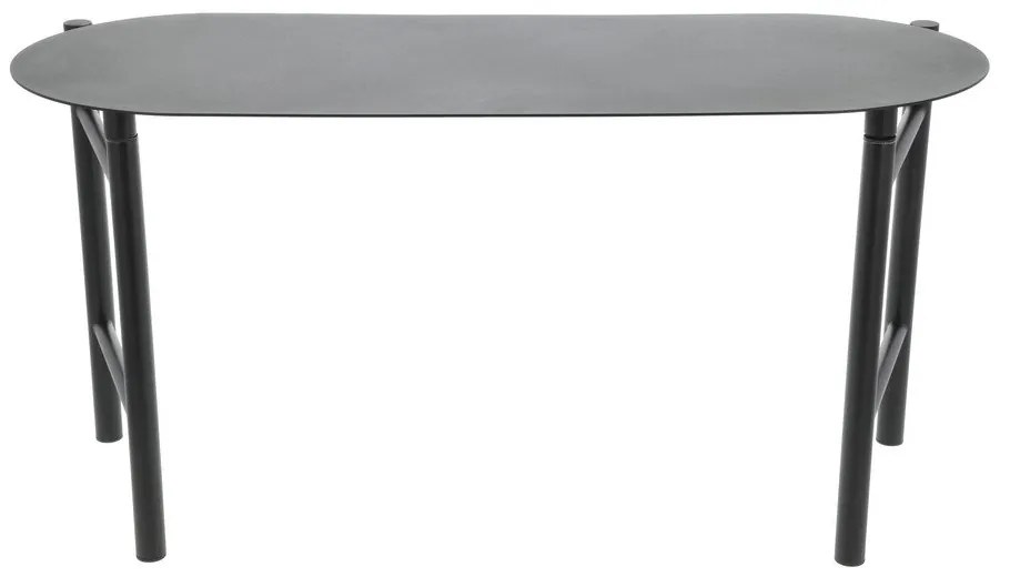 Czarna metalowa ławka ogrodowa Disc – Zone