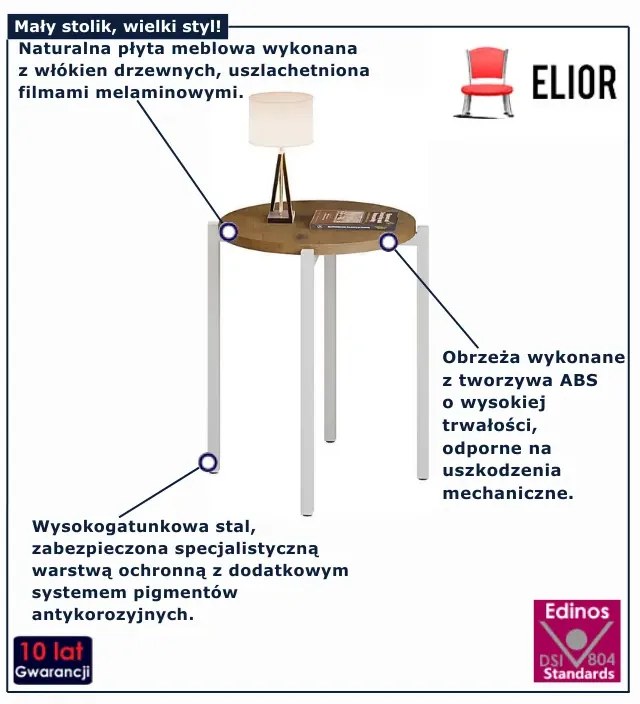 Okrągły stolik kawowy dąb lancelot  F9-D95