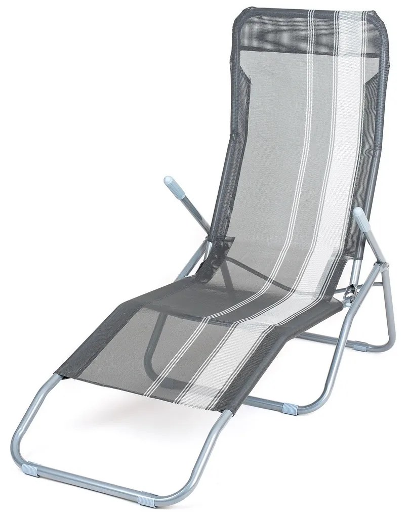 Happy Green Leżak plażowy antracytowy, 142 x 60 x 96 cm