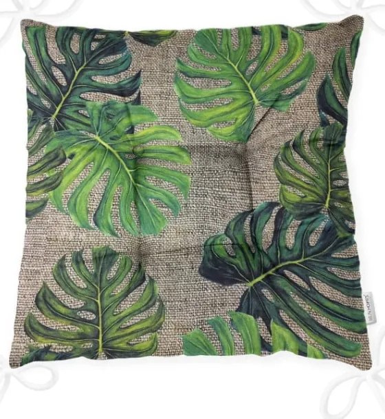 Poduszka na krzesło Minimalist Cushion Covers Green Banana Leaves, 40x40 cm